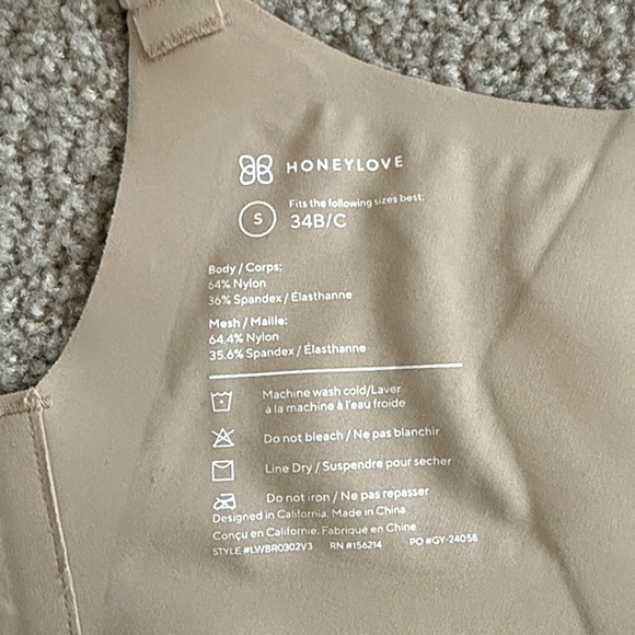 Honeylove CrossOver Bra Sand 34 B/C - Picture 4 of 5